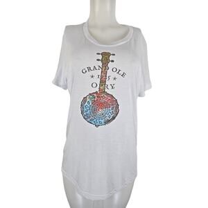 Grand Ole Opry  Women's Burnout White T-Shirt XXL